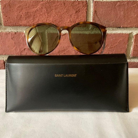 Saint Laurent Classic 6 Brown Black Frame Black Lenses Sunglasses Made in Italy - Picture 2 of 10